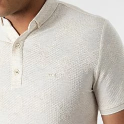 Tout neuf ✔️ Polo Manches Courtes 21Y-1094 Beige Chiné de Classic Series ⌛ -Classic Series Soldes classic series 274448 21Y 1094 BEIGE 20210722T152113 02