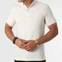 Tout neuf ✔️ Polo Manches Courtes 21Y-1094 Beige Chiné de Classic Series ⌛ -Classic Series Soldes classic series 274448 21Y 1094 BEIGE 20210722T152115 03