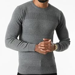 Vente flash 🧨 Pull G1809 Gris Chiné de Classic Series ⭐ -Classic Series Soldes classic series 277853 G1809 GREY 20210810T151005 03