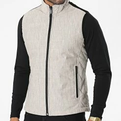 Coupon 🛒 Veste Zippée Sans Manches 2000 Beige Chiné de Classic Series 🥰