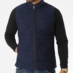 Sortie 🥰 Veste Zippée Sans Manches 2000 Bleu Marine Chiné de Classic Series 🧨 -Classic Series Soldes classic series 283067 20K 2000 SAKS MLJ 20210908T162946 03