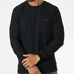 Vente flash ⌛ Sweat Crewneck 20k-2020 Bleu Marine Noir de Classic Series ❤️ -Classic Series Soldes classic series 283245 20k 2020 SAKS 20210908T162434 03