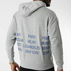 Vente flash 😉 Sweat Capuche SW447 Gris Chiné de Classic Series 😀