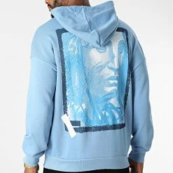 Vente flash 🔥 Sweat Capuche 55-20 Bleu Clair de Classic Series 🎉