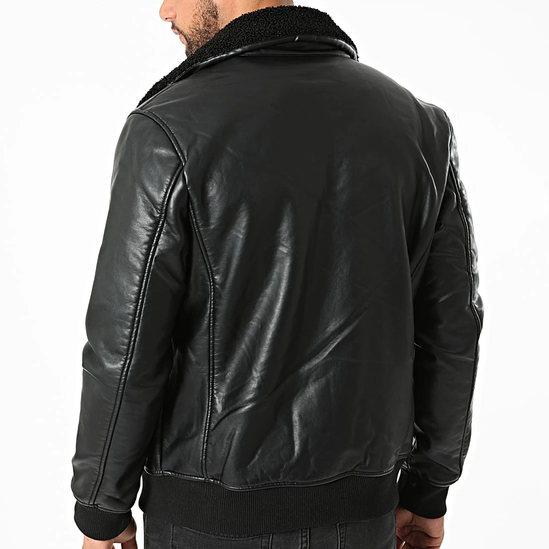 Promo ✔️ Blouson Col Mouton LP9638 Noir de Classic Series 🔥 6 Promo ✔️ Blouson Col Mouton LP9638 Noir de Classic Series 🔥 – Image 4