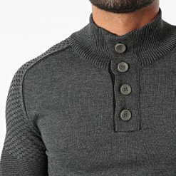 Meilleure vente 🔥 Pull Col Montant 2103 Gris Anthracite Chiné de Classic Series 😍 -Classic Series Soldes classic series 285166 2103 ANTHRACITE BLACK 20210922T151029 02