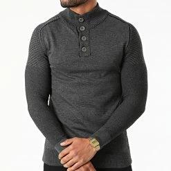 Meilleure vente 🔥 Pull Col Montant 2103 Gris Anthracite Chiné de Classic Series 😍 -Classic Series Soldes classic series 285166 2103 ANTHRACITE BLACK 20210922T151030 03