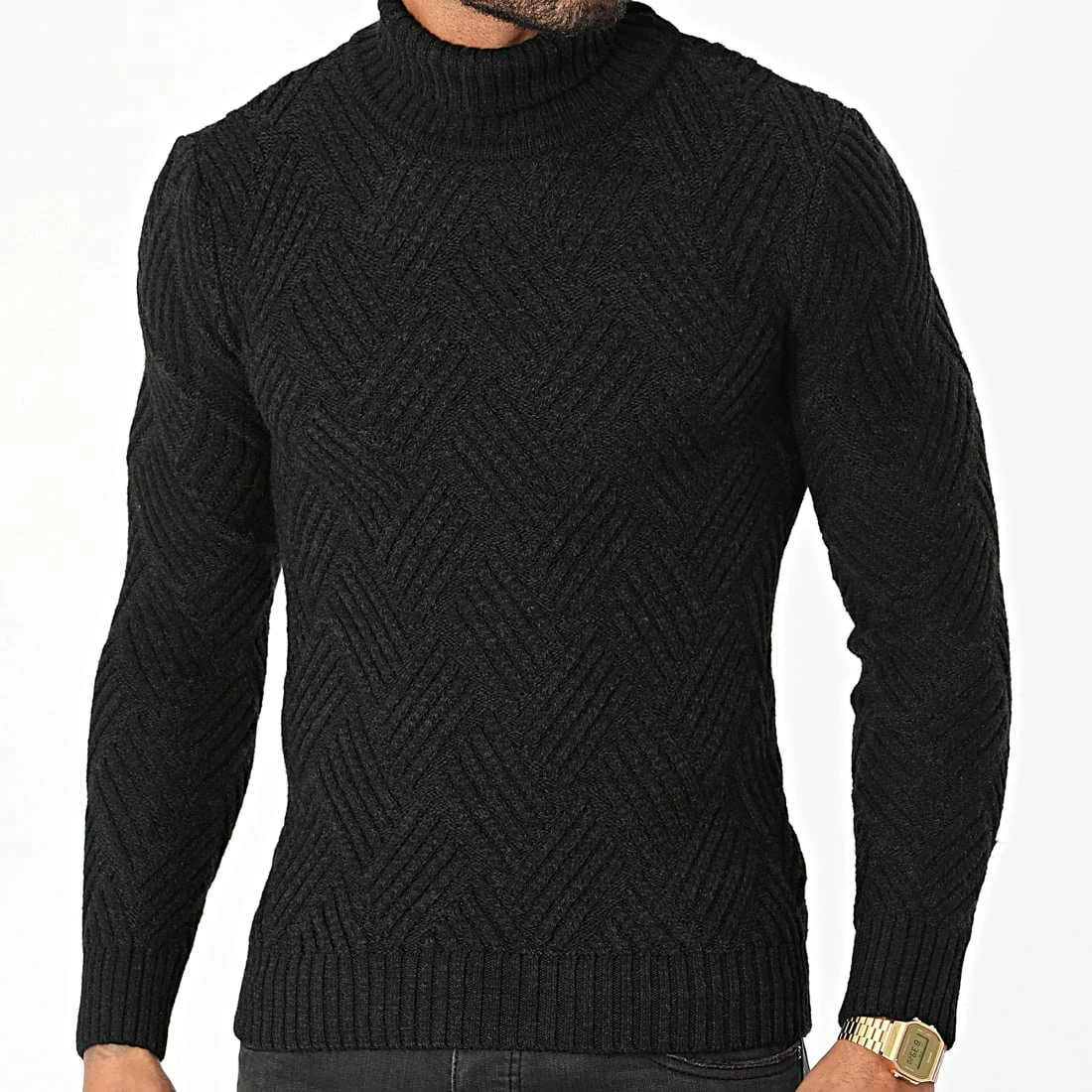 Meilleur prix ⌛ Pull Col Roulé 7011 Noir Chiné de Classic Series 😀 3 Meilleur prix ⌛ Pull Col Roulé 7011 Noir Chiné de Classic Series 😀