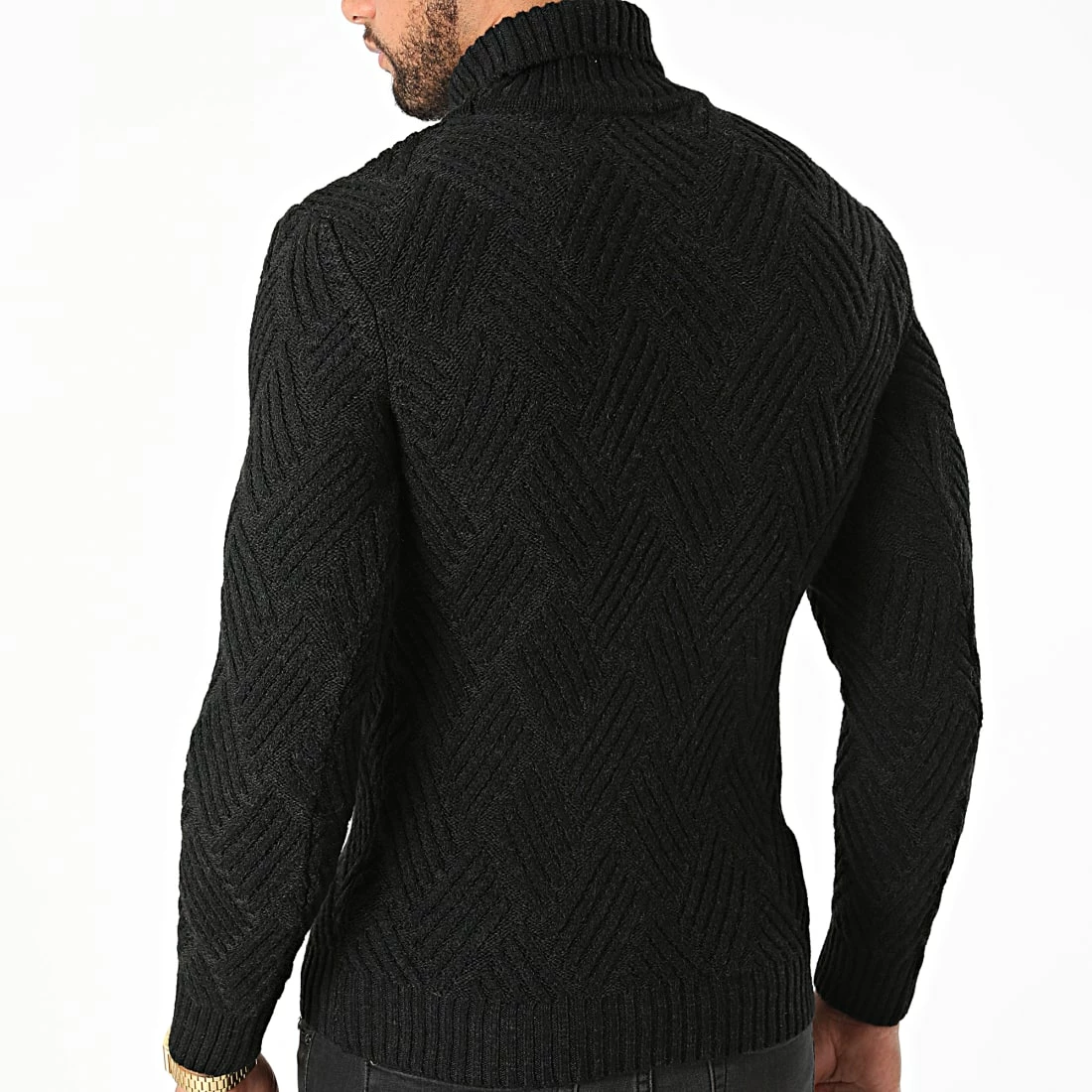 Meilleur prix ⌛ Pull Col Roulé 7011 Noir Chiné de Classic Series 😀 6 Meilleur prix ⌛ Pull Col Roulé 7011 Noir Chiné de Classic Series 😀 – Image 4