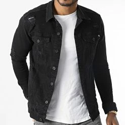 Acheter 👏 Veste Jean 3562 Noir de Classic Series 🔔 -Classic Series Soldes classic series 286131 DH 3562 SIYAH DENIM 20210930T161555 03
