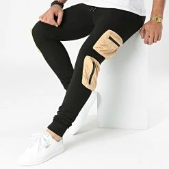 Tout neuf 🔔 Pantalon Jogging E8 Noir Beige de Classic Series ⭐ -Classic Series Soldes classic series 287174 E8 001 20211008T162930 03