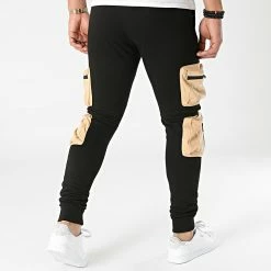 Tout neuf 🔔 Pantalon Jogging E8 Noir Beige de Classic Series ⭐ -Classic Series Soldes classic series 287174 E8 001 20211008T162931 04