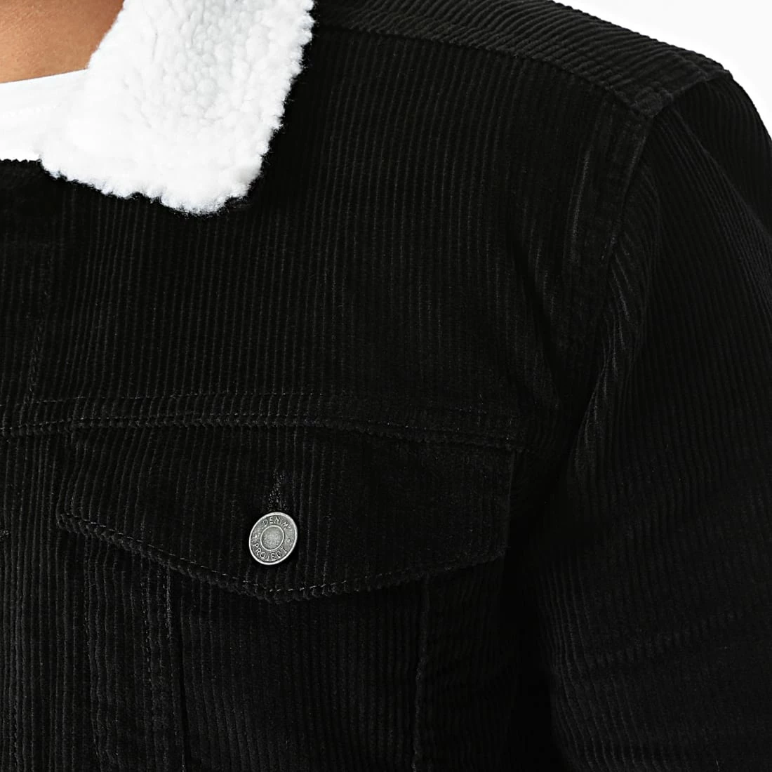 Remise 👏 Veste Velours Col Mouton Corduroy Teddy Noir de Classic Series 😀 4 Remise 👏 Veste Velours Col Mouton Corduroy Teddy Noir de Classic Series 😀 – Image 2