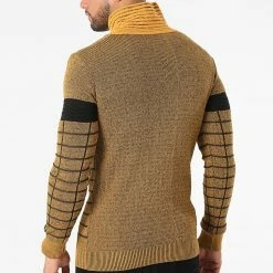 Grosses soldes 👏 Pull Col Amplified 2124 Moutarde Noir de Classic Series 🌟 -Classic Series Soldes classic series 287841 I 2124 MUSTARD 20211012T155720 04