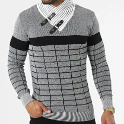 Bon marché ✔️ Pull Col Amplified 2124 Noir Blanc de Classic Series 🎉 8 Bon marché ✔️ Pull Col Amplified 2124 Noir Blanc de Classic Series 🎉 -Classic Series Soldes classic series 287849 I 2124 LIGHT GREY 20211011T160005 03