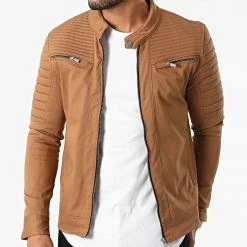Sortie 😀 Veste Biker 101 Camel de Classic Series 🛒 -Classic Series Soldes classic series 289877 101 CAMEL 20211027T161820 03