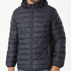 Budget 😉 Doudoune Capuche 819 Bleu Marine de Classic Series 💯