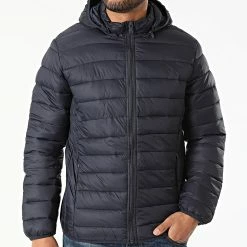 Budget 😉 Doudoune Capuche 819 Bleu Marine de Classic Series 💯 -Classic Series Soldes classic series 290090 819 NAVY 20211028T162803 03