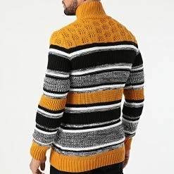 Tout neuf 🤩 Pull 2110 Orange Noir de Classic Series 🌟 -Classic Series Soldes classic series 291151 K 2110 MUSTARD 20211111T155824 04