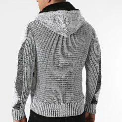 Budget 🧨 Gilet Zippé Capuche 1021 Blanc Noir Chiné de Classic Series ✔️ 9 Budget 🧨 Gilet Zippé Capuche 1021 Blanc Noir Chiné de Classic Series ✔️ -Classic Series Soldes classic series 291231 1021 WHITE BLACK 20211111T160748 04