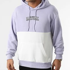 Budget 😍 Sweat Capuche 55-029 Lila Blanc de Classic Series ⭐