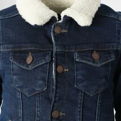 Offres 😀 Veste Jean Col Mouton Enfant K-341 Bleu Brut de Classic Series 🎉 -Classic Series Soldes classic series 292220 K 341 20211122T122454 02
