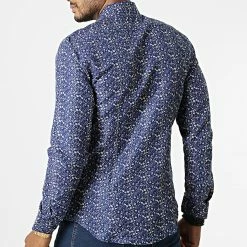 Bon marché 🔥 Chemise A Manches Longues Slim5028 Bleu Roi Beige Floral de Classic Series 😍 -Classic Series Soldes classic series 292717 SLIM5028 3 20211124T151521 04