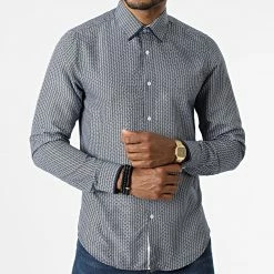 Meilleur prix 🔔 Chemise A Manches Longues Slim5021 Bleu Marine de Classic Series 🌟 -Classic Series Soldes classic series 292718 SLIM5021 7 20211124T151550 03