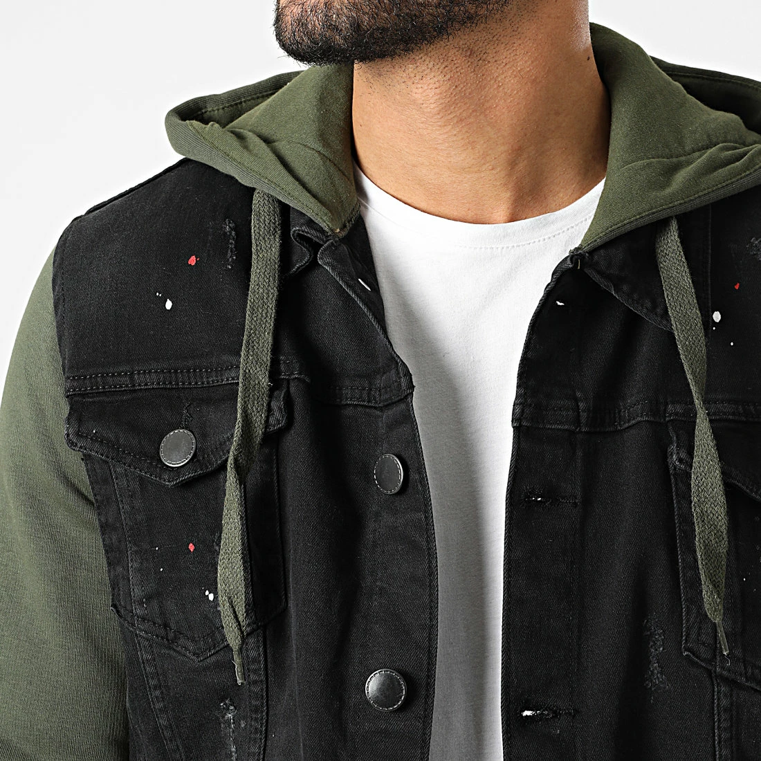 Tout neuf 💯 Veste Jean Capuche 1949 Noir Vert Kaki de Classic Series ⭐ 4 Tout neuf 💯 Veste Jean Capuche 1949 Noir Vert Kaki de Classic Series ⭐ – Image 2