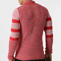 Nouveau 🎉 Pull Col Amplified 2109 Rouge Chiné de Classic Series 👍 -Classic Series Soldes classic series 294426 2109 RED 20211210T150828 04