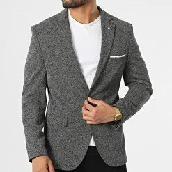 Nouveau 👍 Blazer 6002 Gris Chiné de Classic Series ⌛ -Classic Series Soldes classic series 294911 X 6002 NOIR 20211213T155726 03