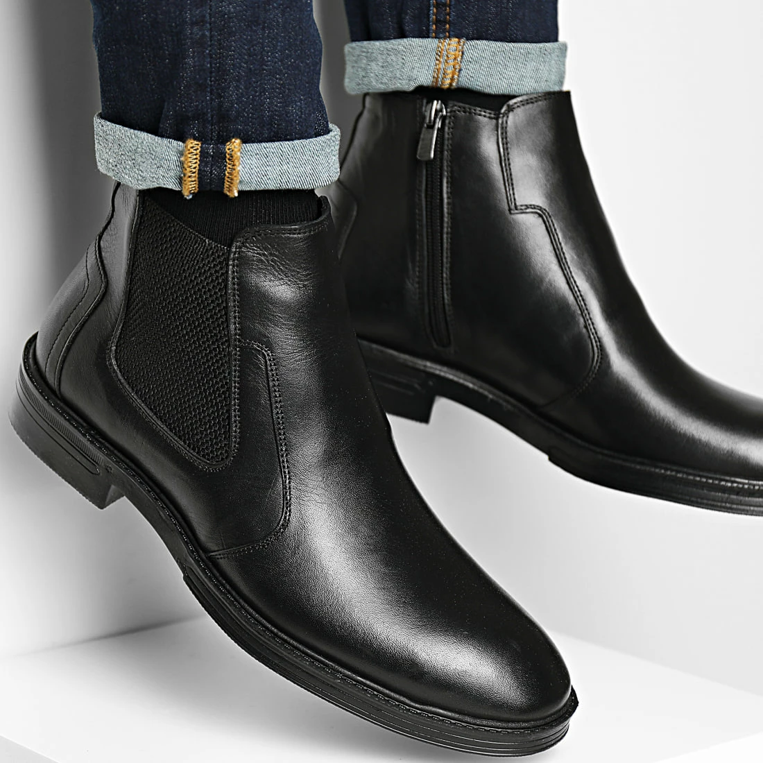 Tout neuf 🧨 Chelsea 🥾 Boots Dep-134 Black de Classic Series 👍 3 Tout neuf 🧨 Chelsea 🥾 Boots Dep-134 Black de Classic Series 👍