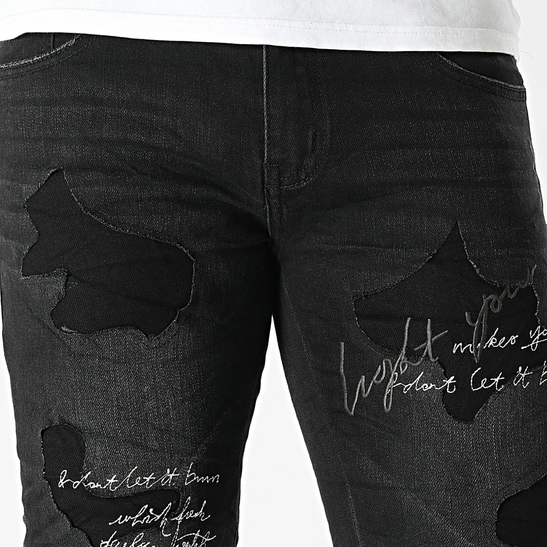 Budget 🧨 Jean Slim E7668 Noir de Classic Series ✨ 4 Budget 🧨 Jean Slim E7668 Noir de Classic Series ✨ – Image 2