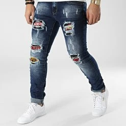 Offres 😍 Jean Skinny E7677 Bleu Denim de Classic Series 👍