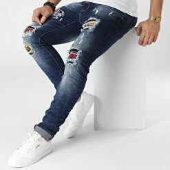 Offres 😍 Jean Skinny E7677 Bleu Denim de Classic Series 👍 -Classic Series Soldes classic series 299860 E7677 BLUE 20220131T140552 03