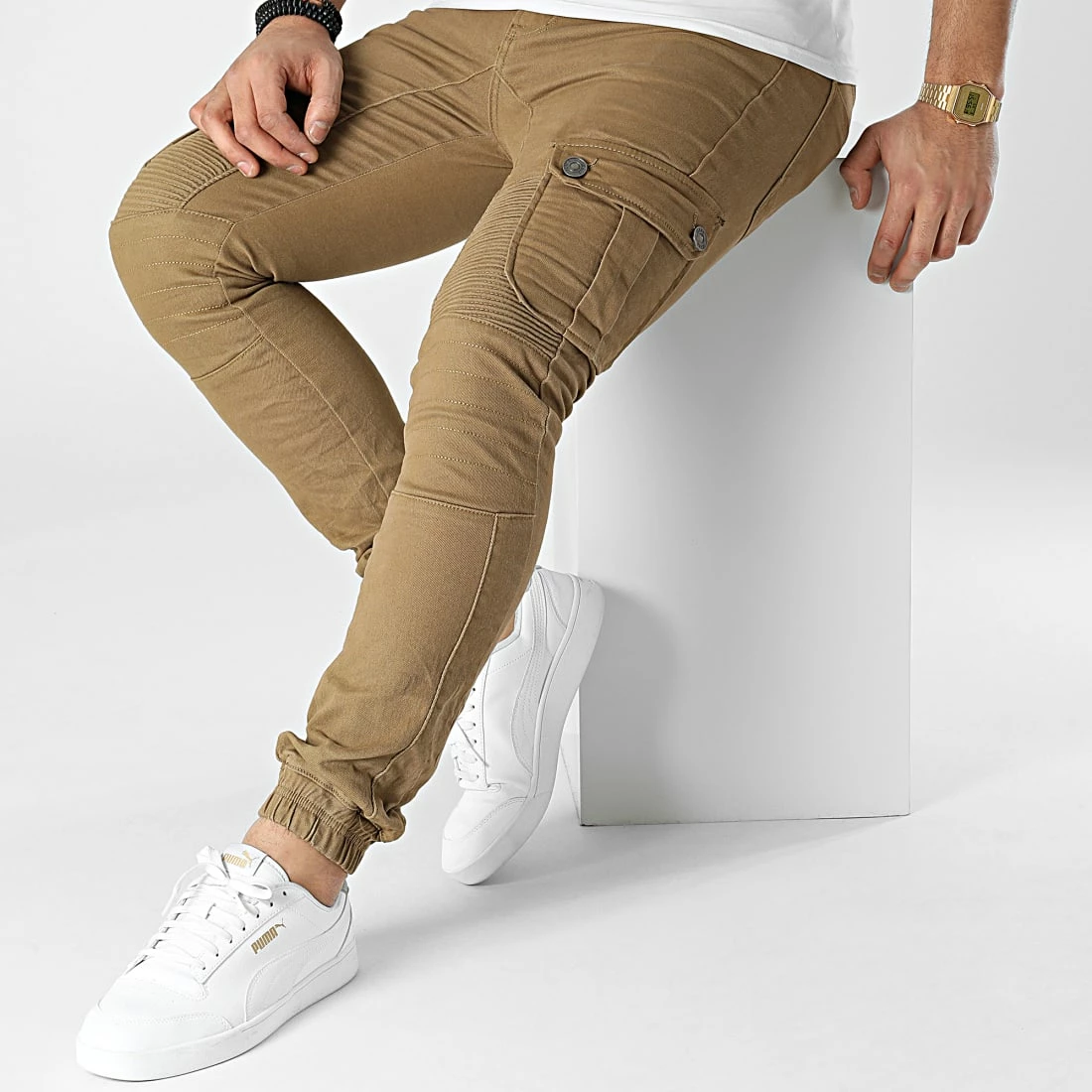 Meilleure affaire ❤️ Jogger Pant E6979 Beige Foncé de Classic Series 😍 5 Meilleure affaire ❤️ Jogger Pant E6979 Beige Foncé de Classic Series 😍 – Image 3