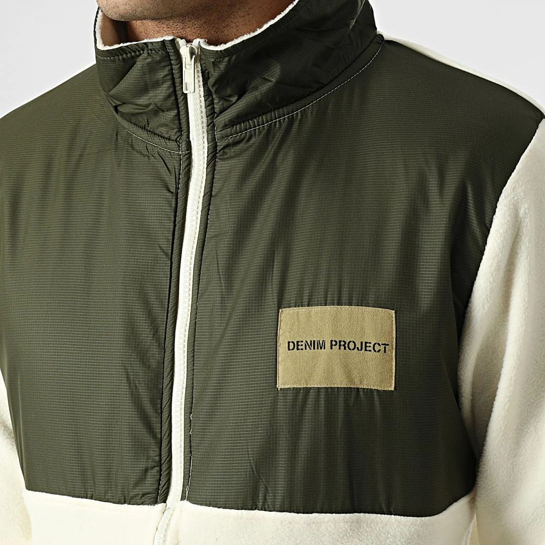 Offres 👏 Veste Polaire Zippée AW21-COLL-02-006 Beige Vert Kaki de Classic Series 😍 4 Offres 👏 Veste Polaire Zippée AW21-COLL-02-006 Beige Vert Kaki de Classic Series 😍 – Image 2