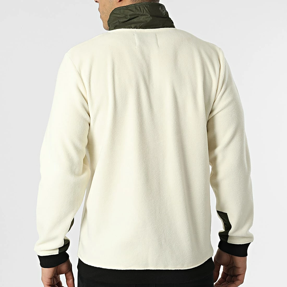 Offres 👏 Veste Polaire Zippée AW21-COLL-02-006 Beige Vert Kaki de Classic Series 😍 6 Offres 👏 Veste Polaire Zippée AW21-COLL-02-006 Beige Vert Kaki de Classic Series 😍 – Image 4