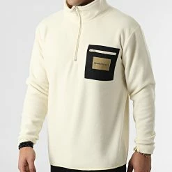 Nouveau 🌟 Veste Polaire A Col Zippée AW21-COLL-02-007 Beige de Classic Series 👏