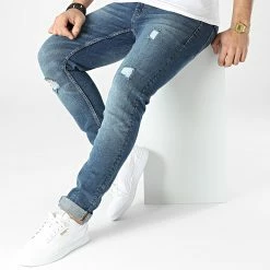 Le moins cher 🤩 Jean Slim Mr Red Destroy Bleu Denim de Classic Series 😉 -Classic Series Soldes classic series 301359 DP 3 2020 019 076 20220204T154553 03
