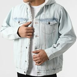 De gros ✔️ Veste Jean Capuche AW21-COLL-2-026 Bleu Wash de Classic Series 🤩