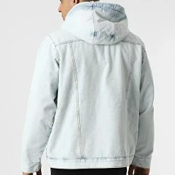 De gros ✔️ Veste Jean Capuche AW21-COLL-2-026 Bleu Wash de Classic Series 🤩 -Classic Series Soldes classic series 301703 AW21 COLL 2 026 80S 20220207T160123 04