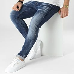 Grosses soldes ⭐ Jean Slim 003 Bleu Denim de Classic Series 🎁 -Classic Series Soldes classic series 302422 003 20220208T161816 03