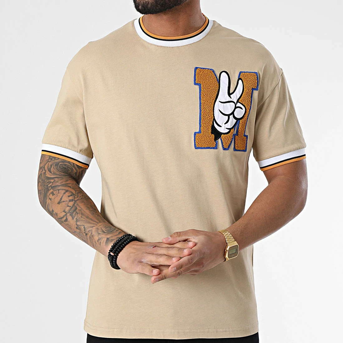 Budget 🧨 Tee 👕 Shirt G22-597 Beige de Classic Series 🤩 5 Budget 🧨 Tee 👕 Shirt G22-597 Beige de Classic Series 🤩 – Image 3