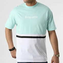 Grosses soldes 👏 Tee 👚 Shirt G22-572 Blanc Turquoise de Classic Series 🌟 -Classic Series Soldes classic series 304693 G22 572 MINT BEYAZ 20220222T154410 03