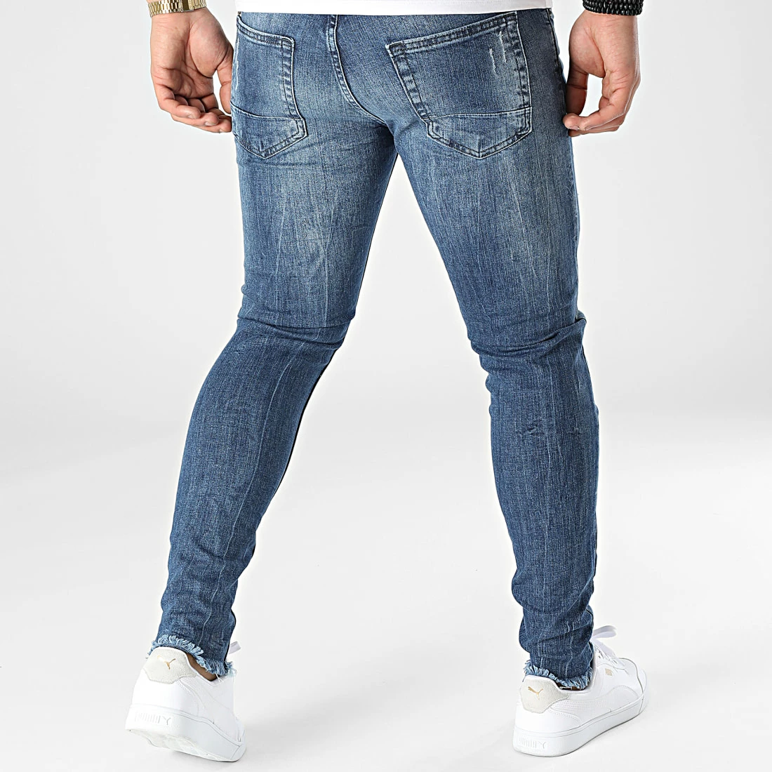 Le moins cher 🧨 Jean Slim DHZ-3699 Bleu Denim de Classic Series 🌟 6 Le moins cher 🧨 Jean Slim DHZ-3699 Bleu Denim de Classic Series 🌟 – Image 4