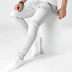 Meilleure affaire 🧨 Jean Skinny DHZ-3683 Gris de Classic Series 😍 -Classic Series Soldes classic series 307210 DHZ 3683 2 A FUME 20220304T161024 02
