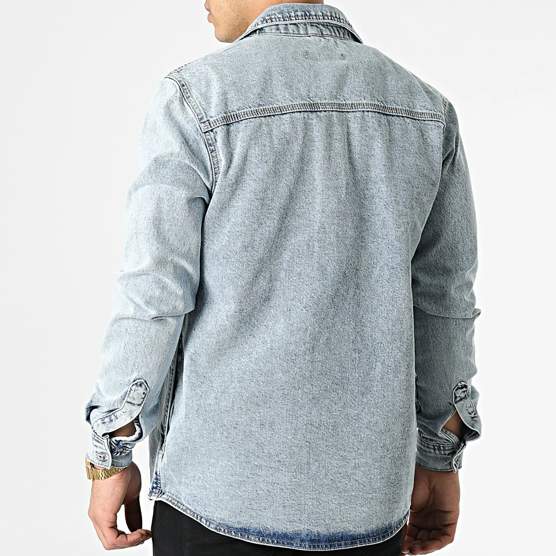 Sortie 🧨 Surchemise Jean DHG-3710 Bleu Denim de Classic Series 🥰 6 Sortie 🧨 Surchemise Jean DHG-3710 Bleu Denim de Classic Series 🥰 – Image 4