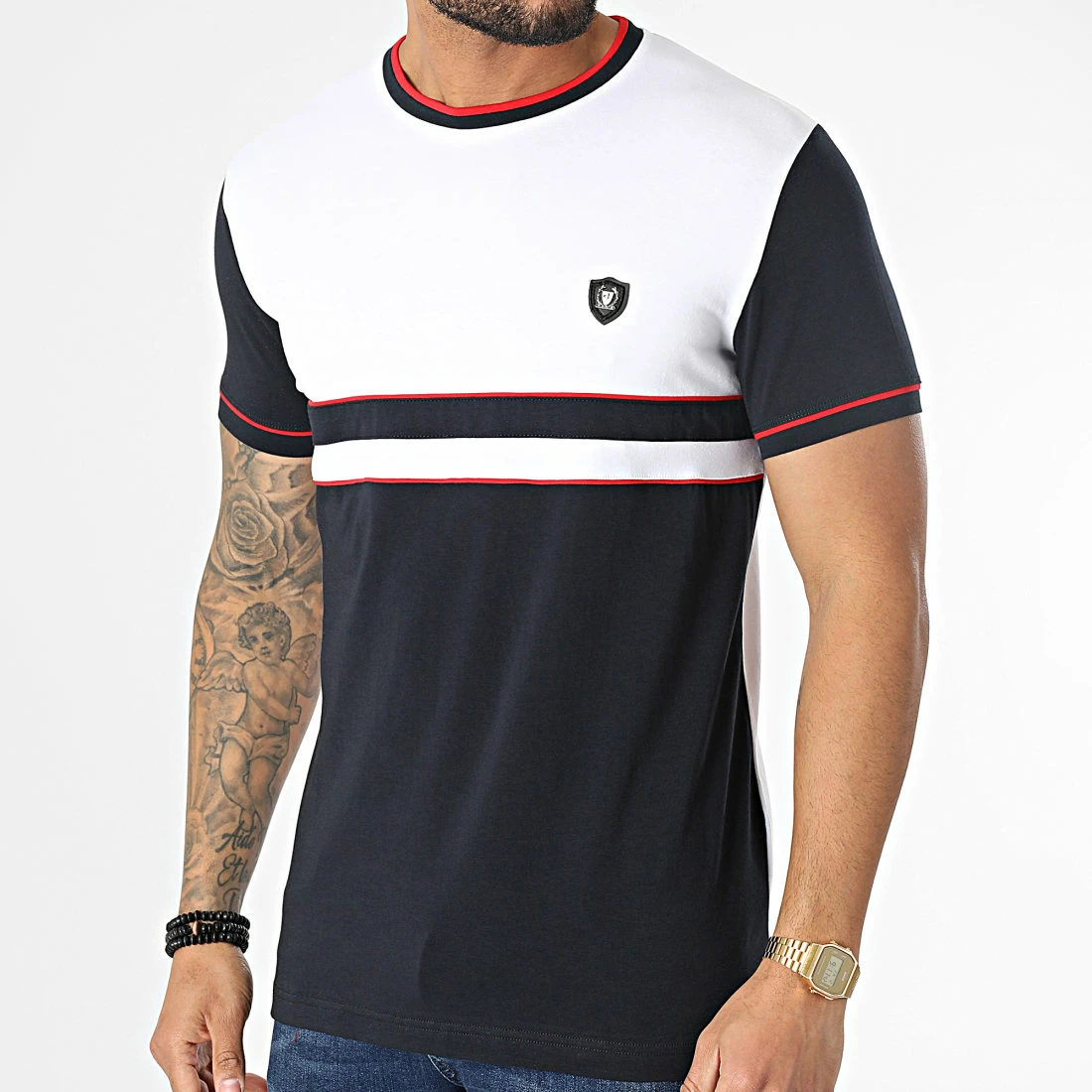 Grosses soldes 👍 Tee 👕 Shirt 20219 Blanc Bleu Marine de Classic Series 😍 3 Grosses soldes 👍 Tee 👕 Shirt 20219 Blanc Bleu Marine de Classic Series 😍