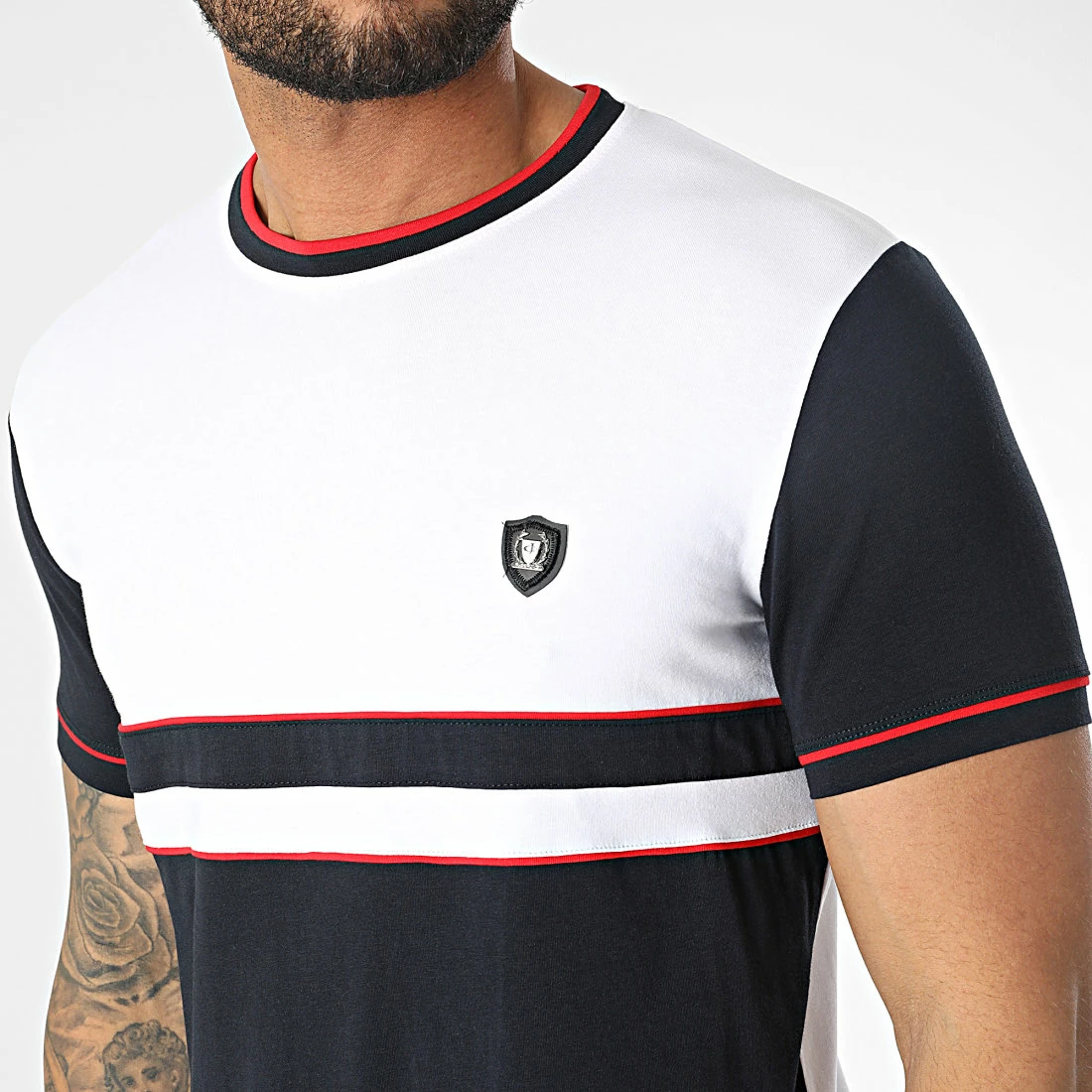 Grosses soldes 👍 Tee 👕 Shirt 20219 Blanc Bleu Marine de Classic Series 😍 4 Grosses soldes 👍 Tee 👕 Shirt 20219 Blanc Bleu Marine de Classic Series 😍 – Image 2